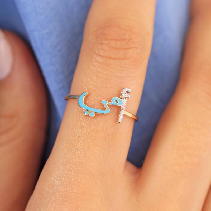 خاتم الاسم المرصع بالفصوص و الالوان