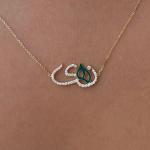 سلسلة اسم فل فصوص مع الوان