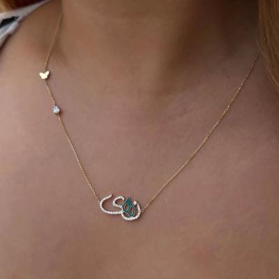 سلسلة اسم فل فصوص مع الوان