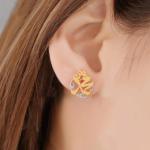 حلق بالتشكيل ميكس طلاء دهب و سيلفر